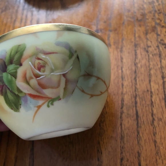 Royal Rudolstadt Prussian rose pattern gold trim tea cup and saucer Victorian - Picture 7 of 15